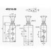 4R210-08 Pneumatický ventil Push Pull 5 cest 2 polohy 1/4" Pro BSPT & Konektor Tlumič