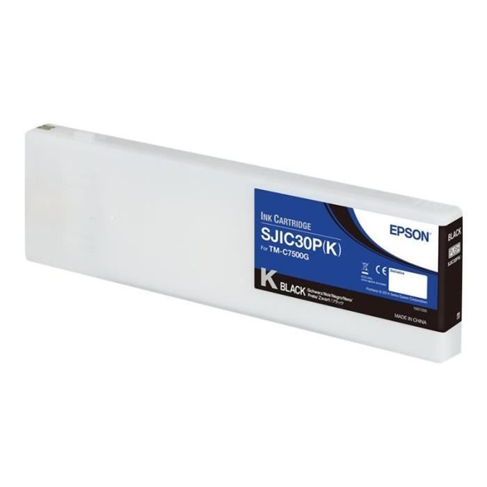 Cartouche d'encre EPSON SJIC30P(K) - Noir - 295.2 ml - pour ColorWorks TM-C7500G