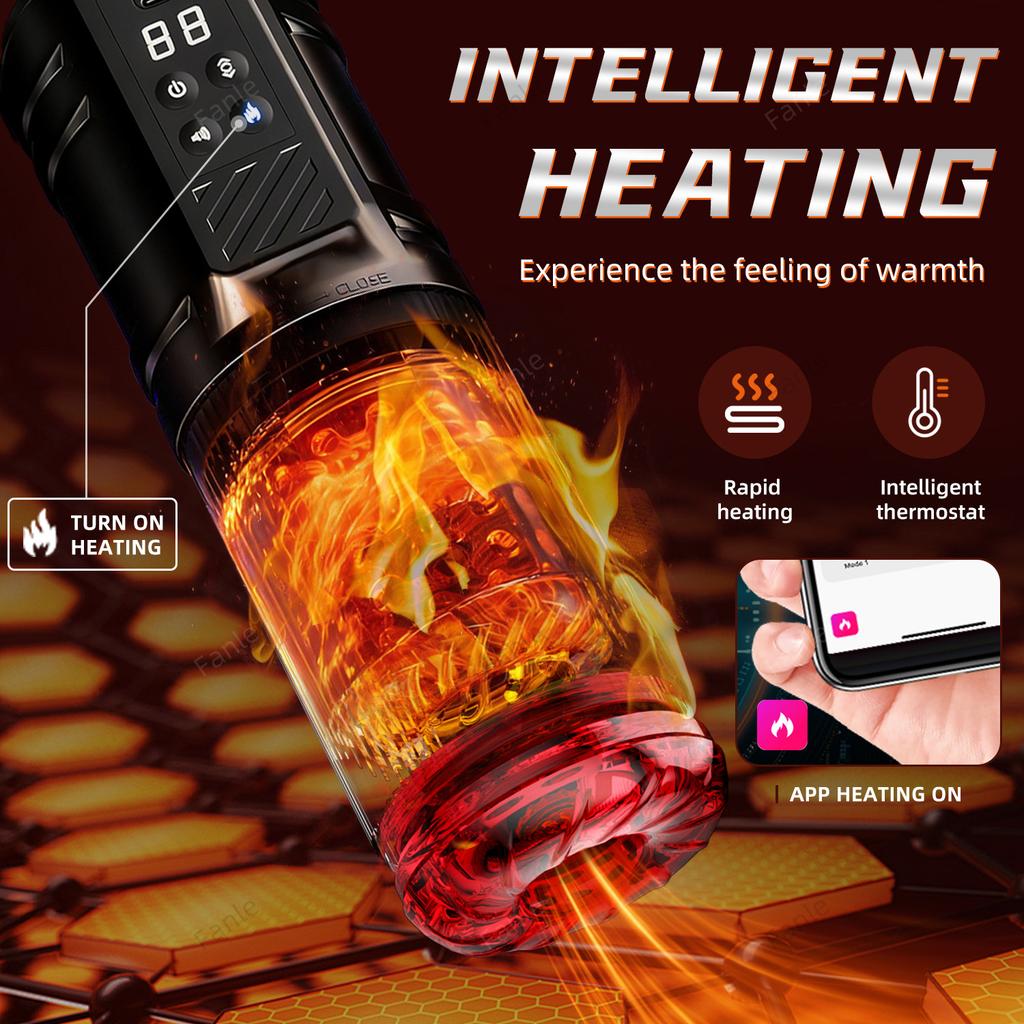 Male Automatic Masturbator Cup Thrusting Heating Rotating Pussy Licking Blowjob Sucking Machines Telescopic Sex Toy For Men