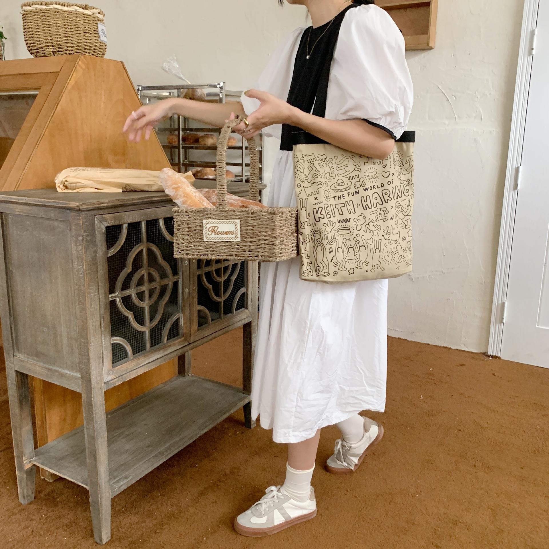 Женская сумка на одно плечо с персонализированной печатью для хранения холста OneSize — фото 11