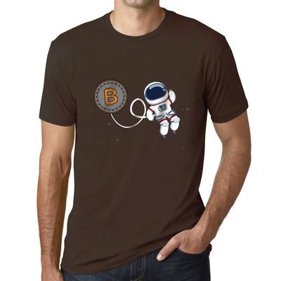 Camiseta masculina gráfica Bitcoin To The Moon HODL BTC Tee Crypto Ideia engraçada de presente