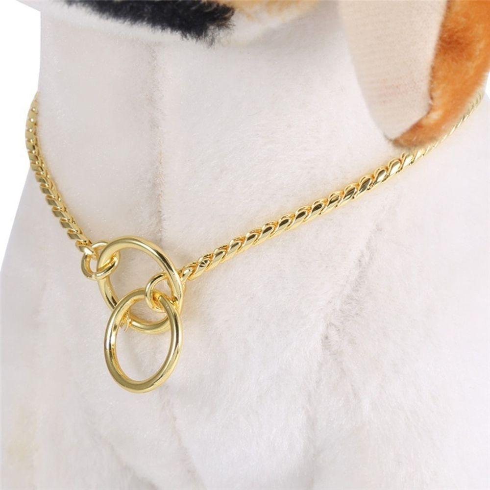 Metal Snake Chain Retriever Dog Training Large Necklace Accessories Pet Collar Heavy Duty