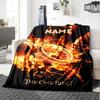 The One Ring In Flames Multipurpose Personalized Blanket Personalized Text Comfortable Texture Versatile For Sofa Couch Office Bed Picnics Ideal For