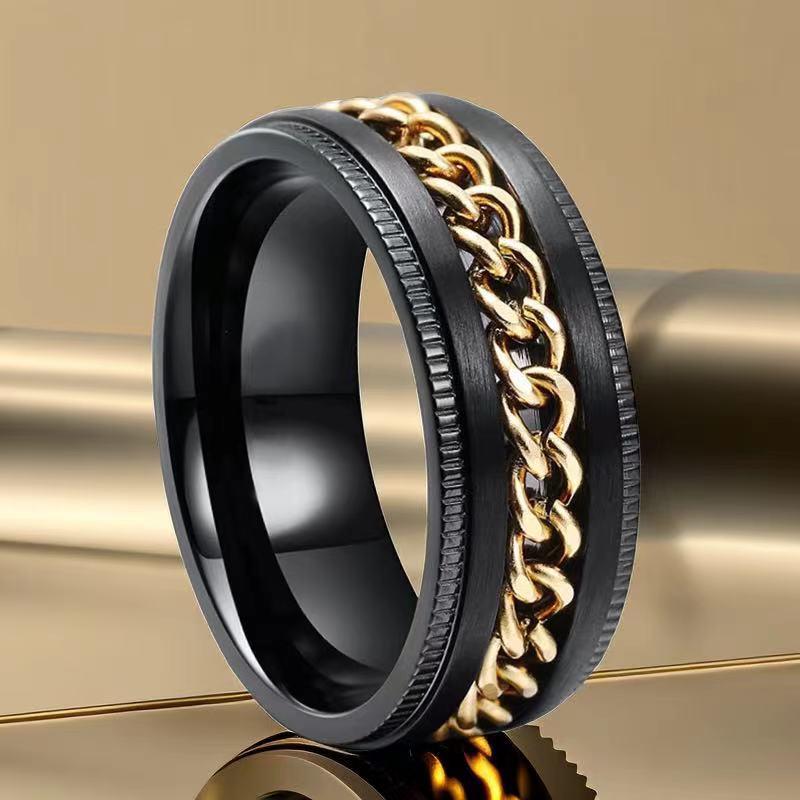 Herren Trendring aus Edelstahl - Langlebiges, nicht verblassendes Titanband