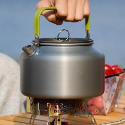 Outdoor Aluminum Alloy Teapot Kettle, Large Capacity Portable Camping Coffee Pot, Ultra Light Travel Kettle 1.8L