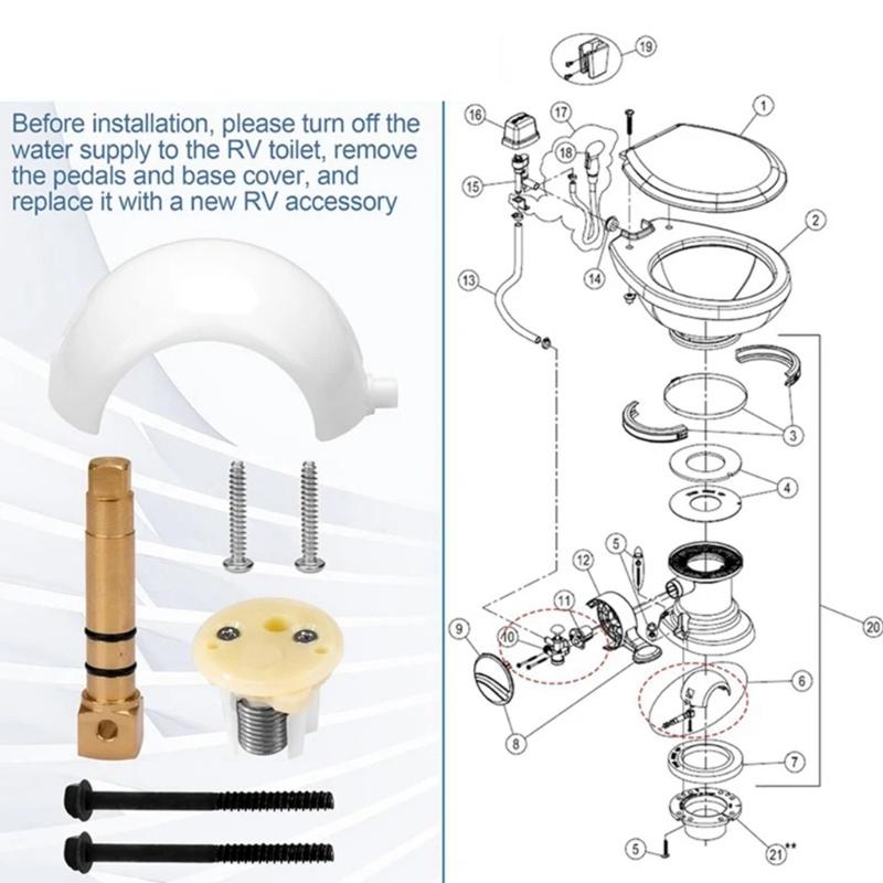Set Efficiente Sfera per Scarico WC 385318162 600342537 600342766 Per Migliore Igiene Durata Assicura Igiene Ottimale