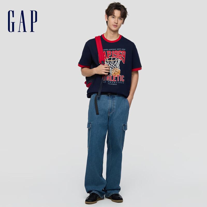 GAP Unisex Colorblock Sport Print Short Sleeve T-Shirt