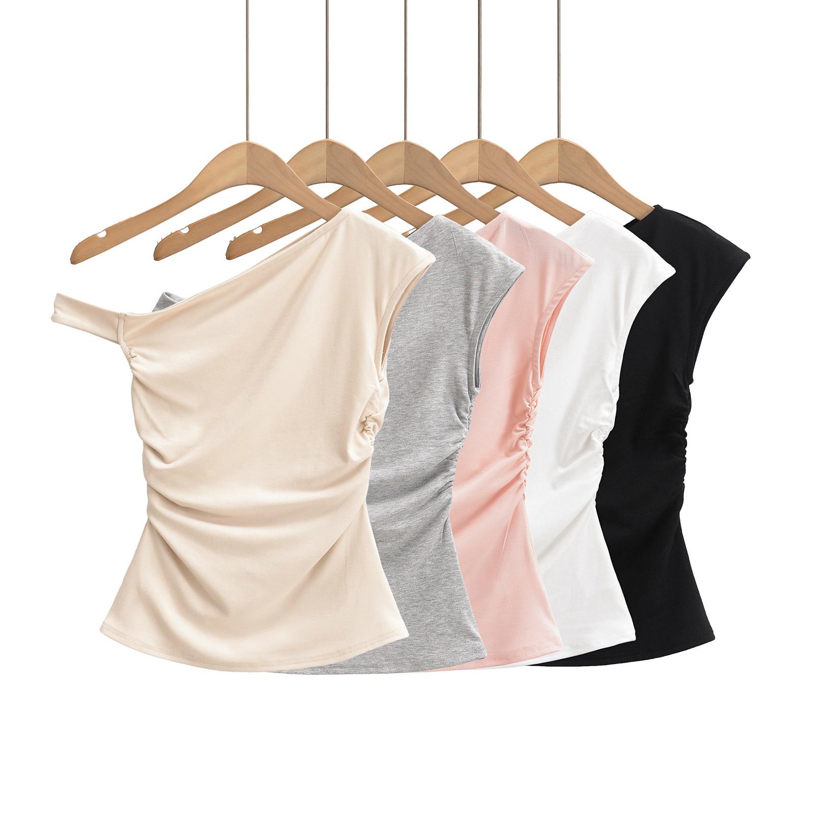 

Sunset Women s Ruched One-Shoulder Summer Vest - 2025 Spring/Summer Design Medium