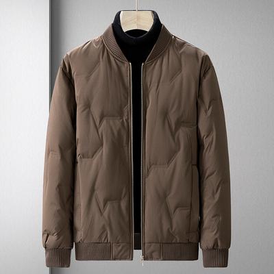 Light Luxury Baseball Collar Down Jacket Men's Autumn and Winter 90 White Duck Down Fashion Casual Warm Down Jacket