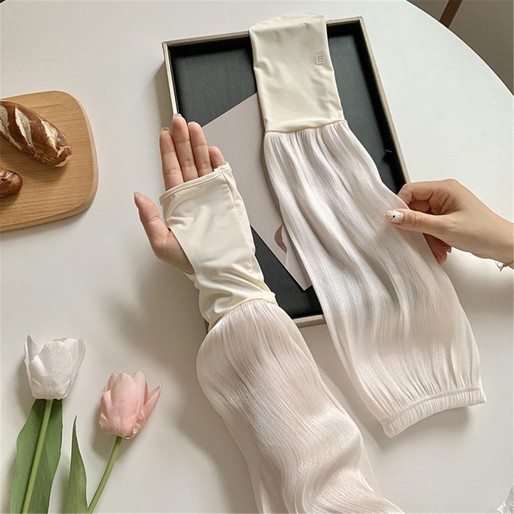 Fashionable Sports Arm Sleeves With Ice Silk Cooling Flexibility Sweat Wicking For Motorcycle Jogging