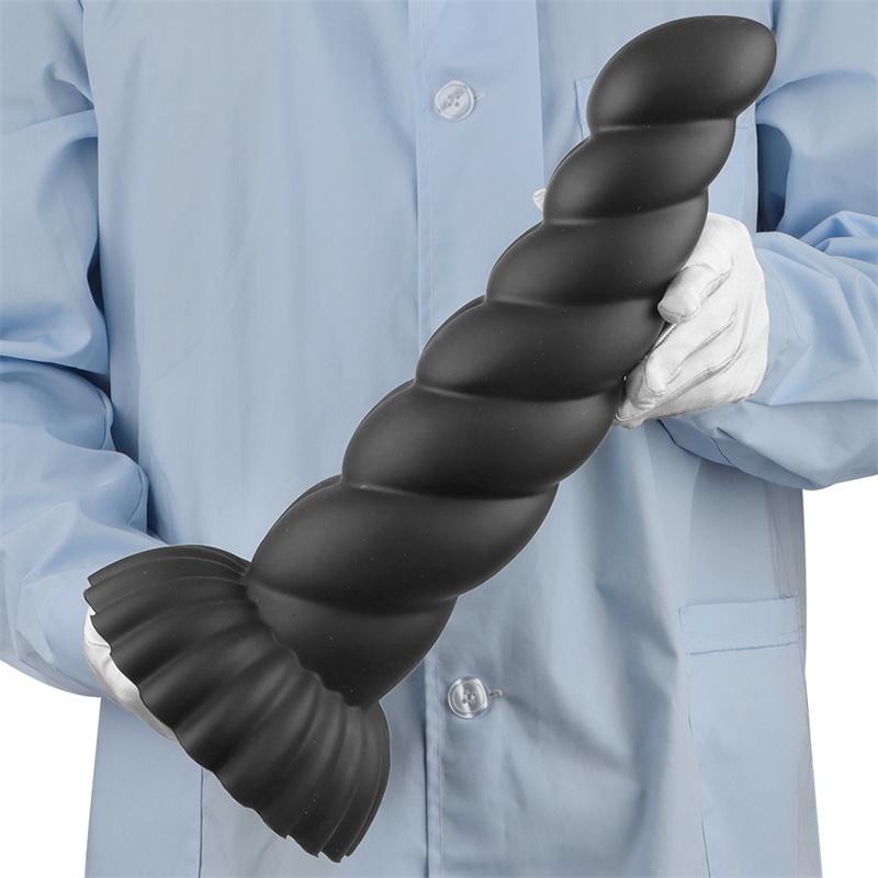 Silicone Black Extra Large Thick Anal Plug Penis Soft Thick Anal Plug Back Yard Fisting Anal Expander Male and Female Anal Masturbation