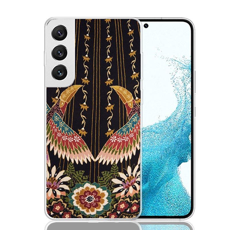 

African Style Fabric Pattern Phone Case For Samsung Galaxy S26 Ultra S23 S24 S25 Edge S20 FE S21 S22 Plus Soft Print Shell Cover Samsung S23 FE