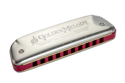 Hohner Golden Melody 10-Loch Mundharmonika B-Dur