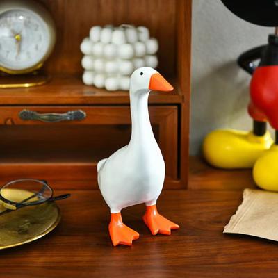 Magnetischer Gänse Schlüsselhalter Statue Enten Schlüsselaufhänger Harz Figur Skulptur Heim Büro Schreibtisch Dekoration Ornament