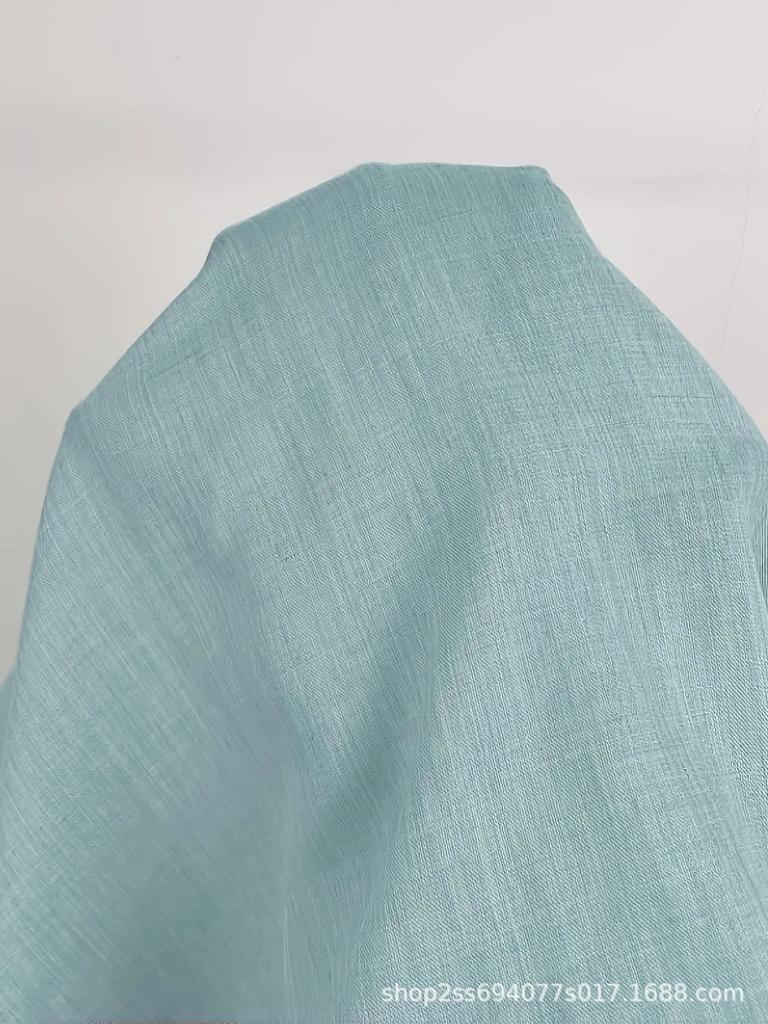 Women's V-Neck Linen Shirt: Casual Loose-Fit Long Sleeve Top for Spring & Autumn.