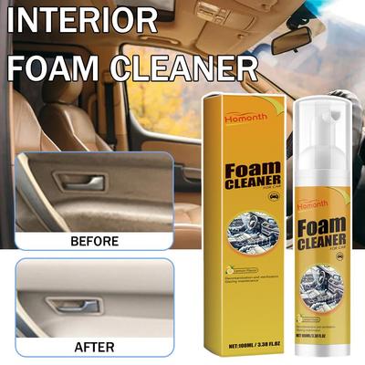 Car Foam Cleaner Neutral PH Auto Interior Cleaner Spray for Leather Woven Fabric Seat Decontamination Car Interior Cleaner I1O7