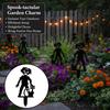 Halloween Hollow Metal Ground Stake Ornament Rustproof Iron Art Insert Decor Outdoor Courtyard Garden Lawn Landscape Party Decor