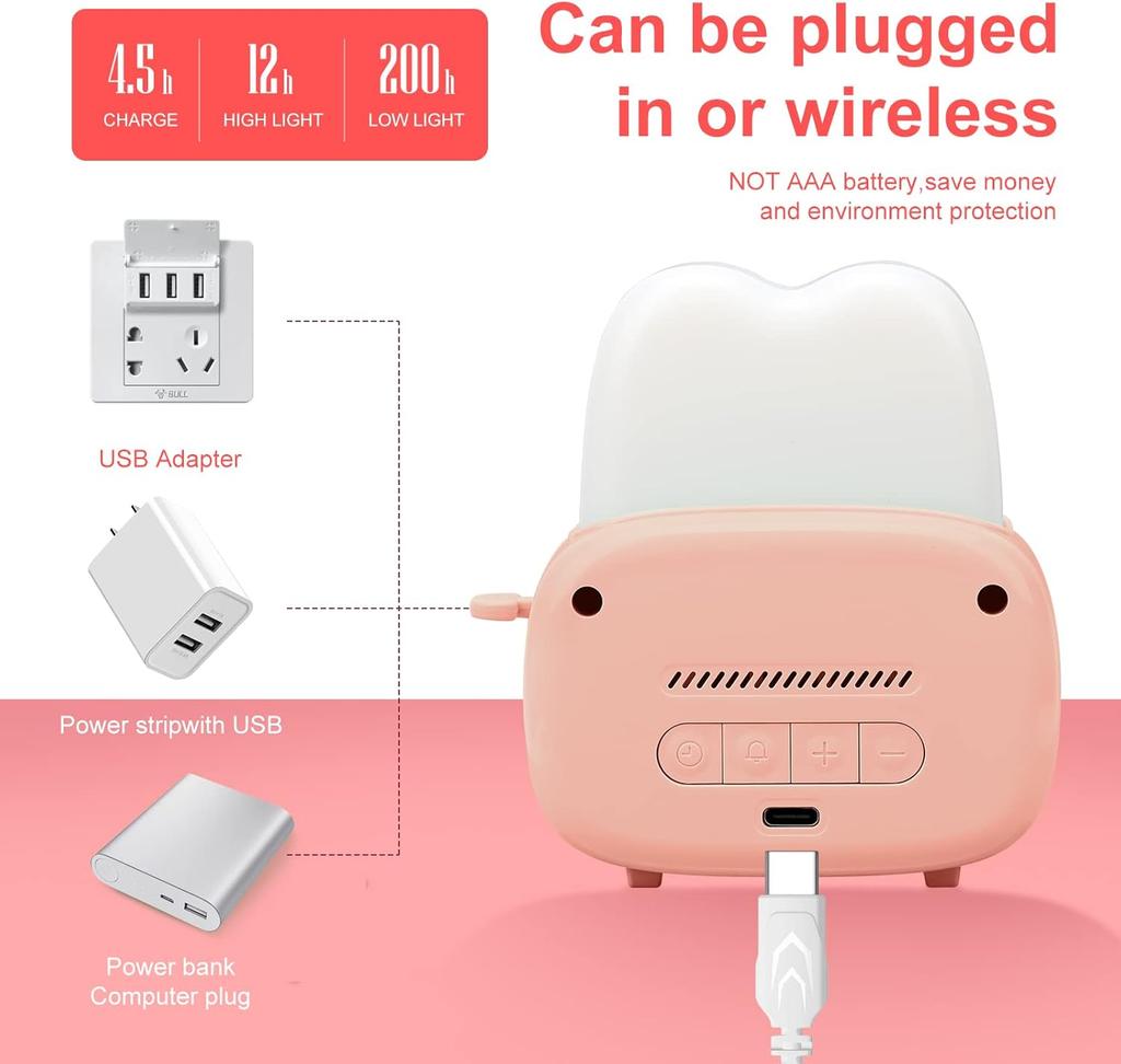 Mini Toaster Lamp Cute Night Light with Clock Alarm Digital Timer for Kids Teen Baby Girls Boys Birthday Gifts Bedroom nightight