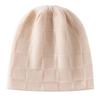 Men's and women's checkered cashmere hats Knitted hats Head protectors Plaid exquisite ear protectors Casual knitted hats