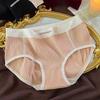 Women's Spring and Summer Thread Cotton Letter Edge Comfortable Skin Breathable Waist Triangle Briefs