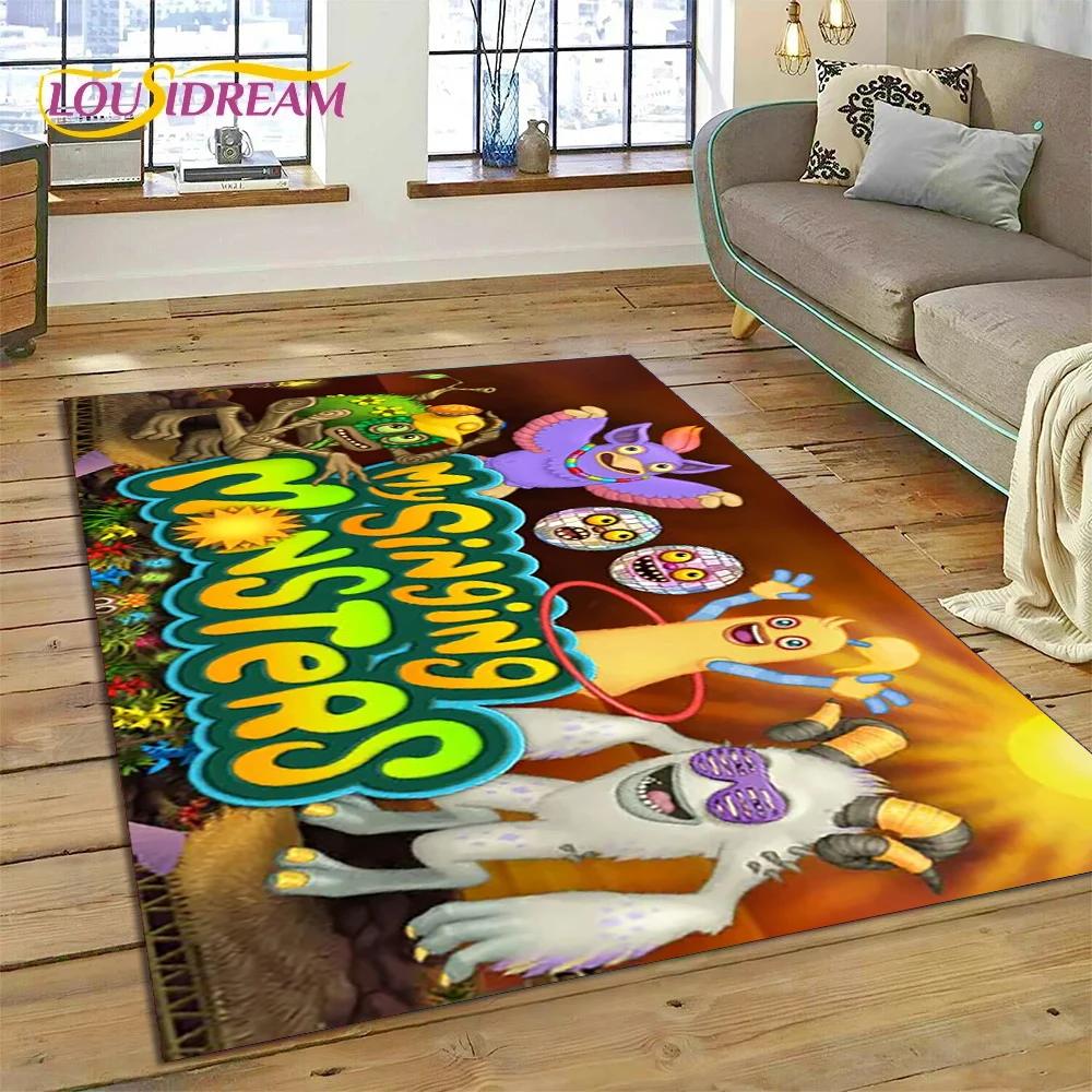 3D Game My Singing Monsters Cartoon Rug Carpet for Living Room Bedroom Home Decor,Floor Mat Non-slip for Sofa  Doormat Gift Kids