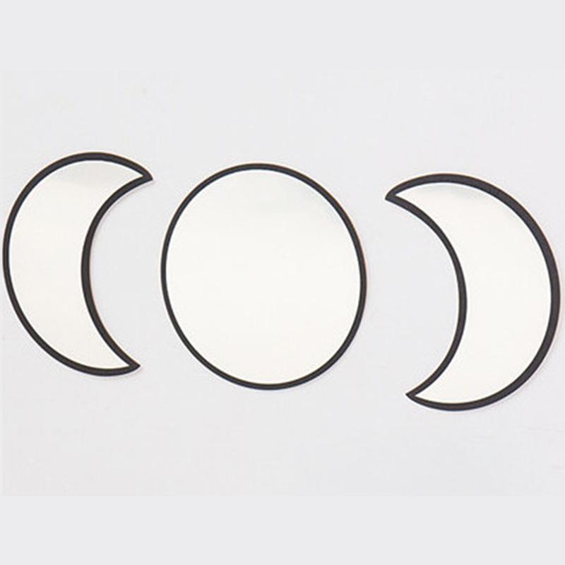 Acryl-Mondphasenspiegel, dekorativer Wohnspiegel, Wandspiegel, skandinavischer natürlicher Wohndekor für Schlafzimmer und Wohnzimmer