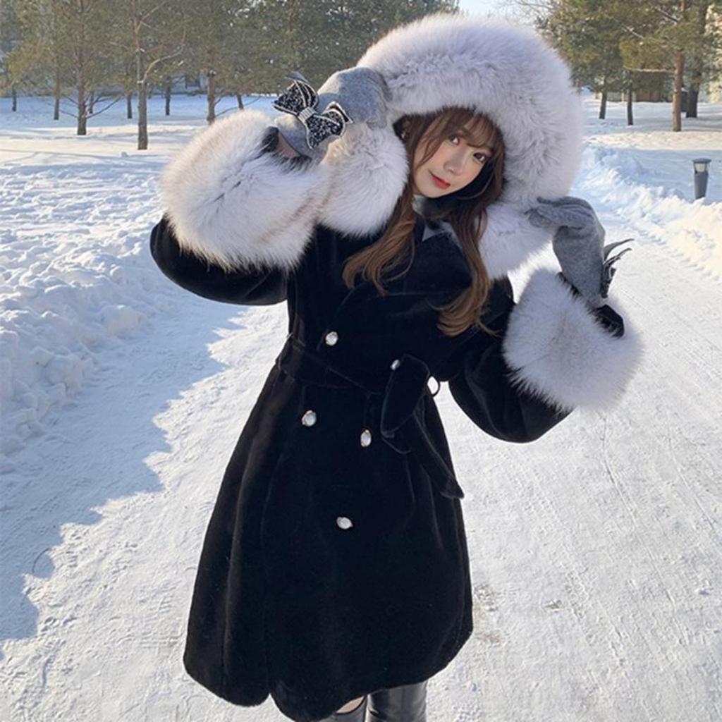 Fur Winter New Korean Edition Environmental Friendly Fox Fur Coat Women's Imitation Mink Fleece Slim and Long Fur Coat