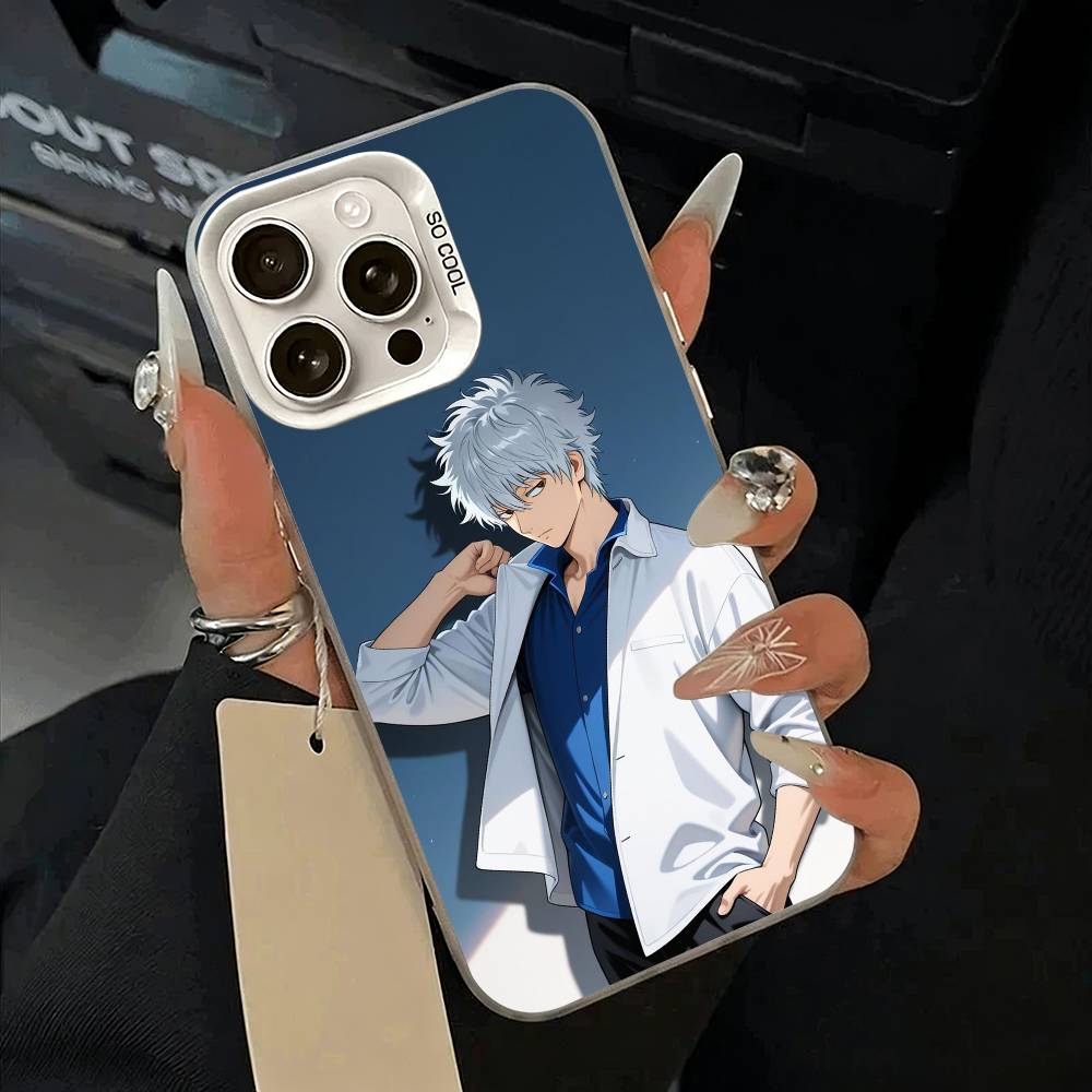 G-Gintama-Gintoki Sakata Phone Case For IPhone 17 Air 16 15 14 13 12 11 Pro Max White Sliver Hard Cover