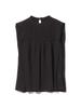Beams Heart Smocking French One Size Women's S/S Blouse, Black,