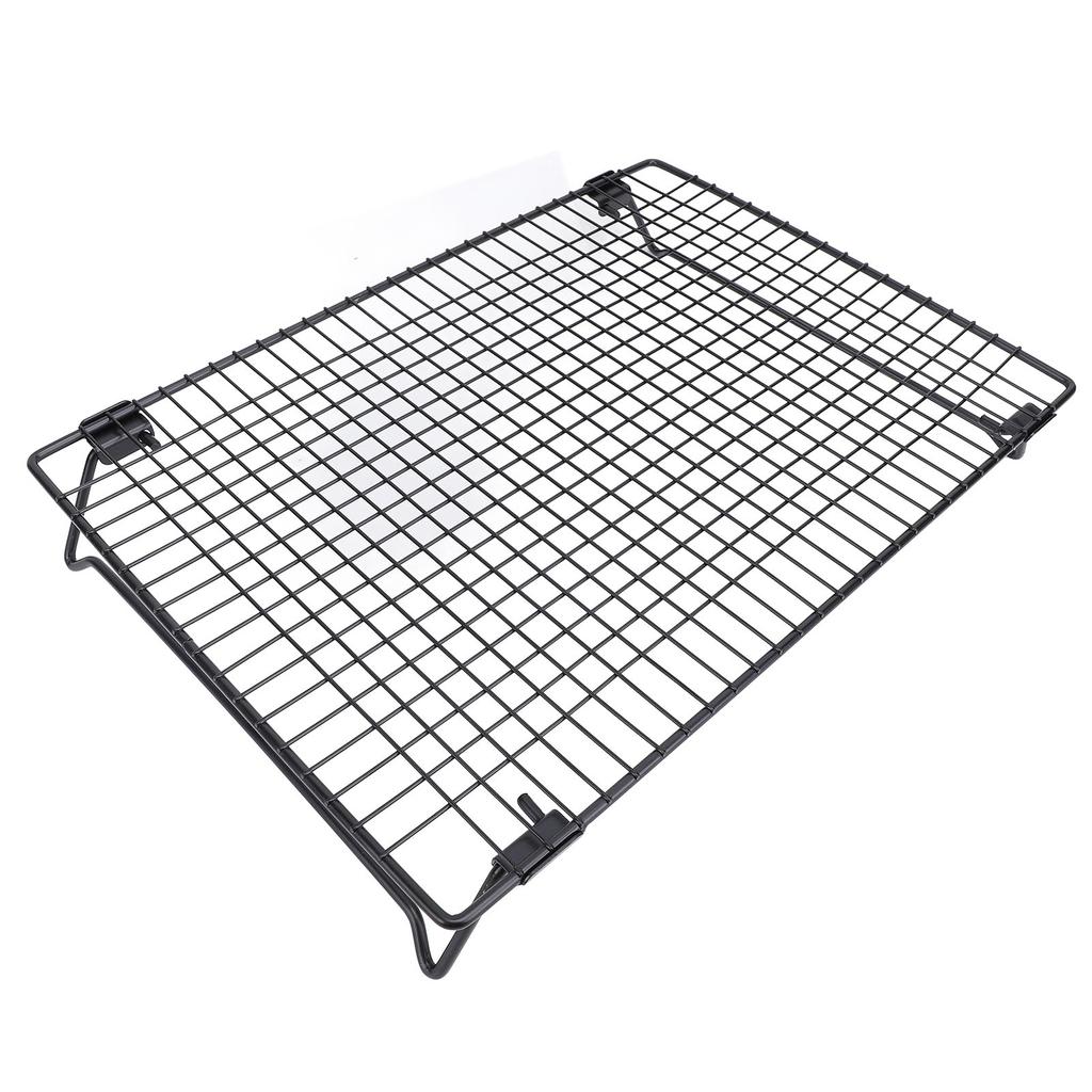Folding Cooling Rack Carbon Steel Nonstick Quick Cooling Multifunctional Roasting Cooling Folding Rack for Cake Breads