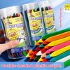 12/24/36 Color Triangle Crayons Non-Dirty Hands Double-headed Plastic Oil Paint Sticks for Children's Kindergarten Stationery