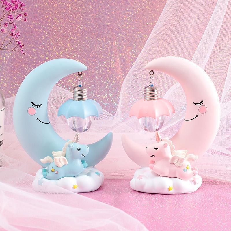 Unicorn Creative Moon Night Light Fashion Cute Home Bedroom Gift Decoration