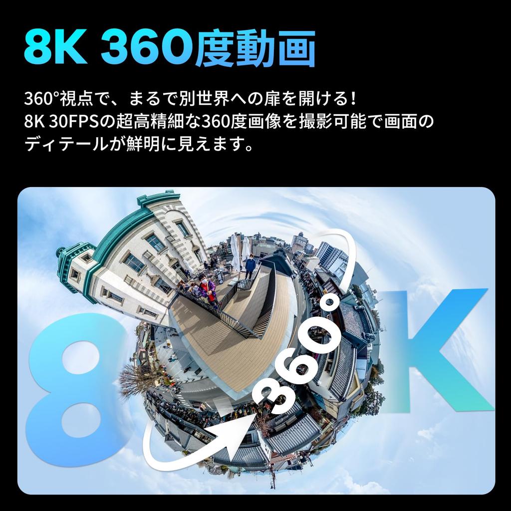 Kandao QooCam 3 Ultra Action 8K IPX8 Image Active Low Light Large Aperture HDR Action Live AI Webcam Standard Edition SD Card Included Camera,