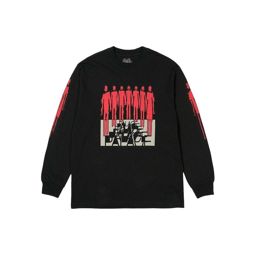 Palace Repeater Long-Sleeve Black Unisex Tops P26LS003