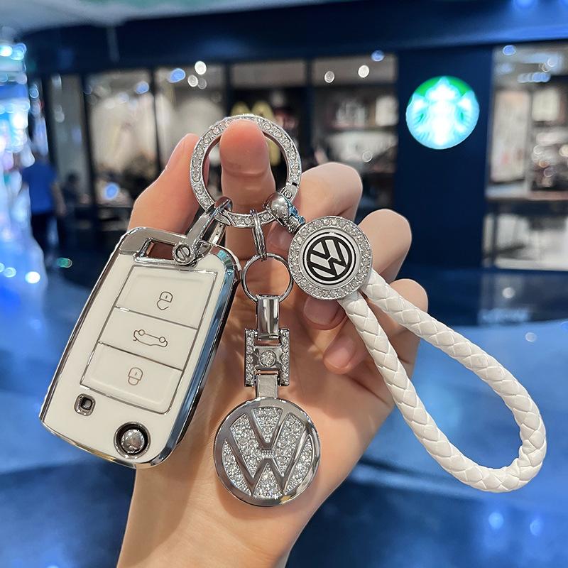 Hot TPU Car Remote Key Case Cover Shell Bag for Volkswagen VW Polo Golf 7 MK7 Tiguan Passat Jetta E-golf Auto Keychain Accessori