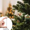 2D Flat Acrylic Mystery Box 24pcs Pendant With Airplane Box Funny Christmas Countdown Calendar