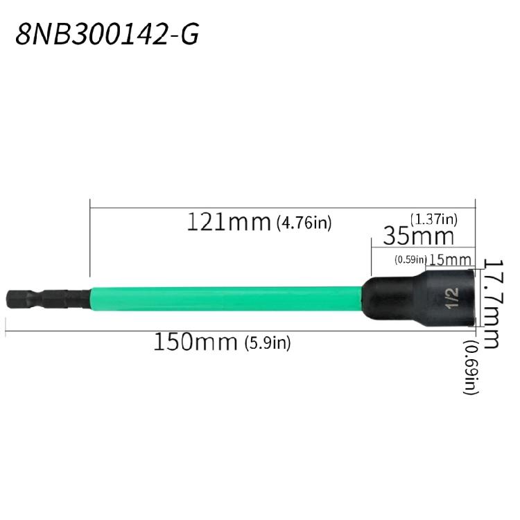 Long Hexagonal Socket Adapters Hexagonal Nut Driver for Enhancing Torque Transmission in DIY Projects and Machine Repairs