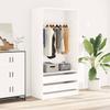 White Wardrobe 100 x 50 x 200 cm Particleboard