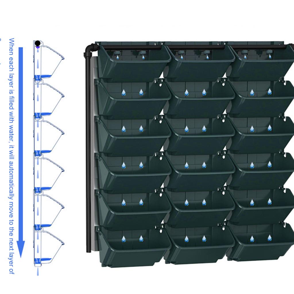 Ghiveci de Plastic cu Design Vertical Suport de Perete Ghiveci de Flori pentru Grădinărit Interior și Exterior Accesoriu de Plantare