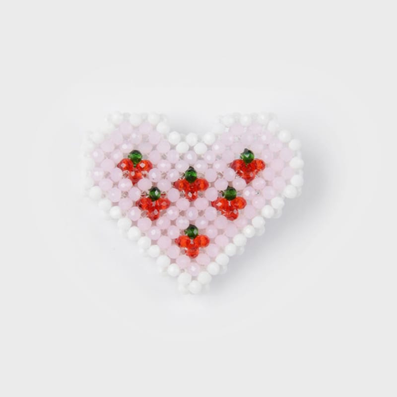 Eireve MILKY STRAWBERRY HEART HAIR CLIP