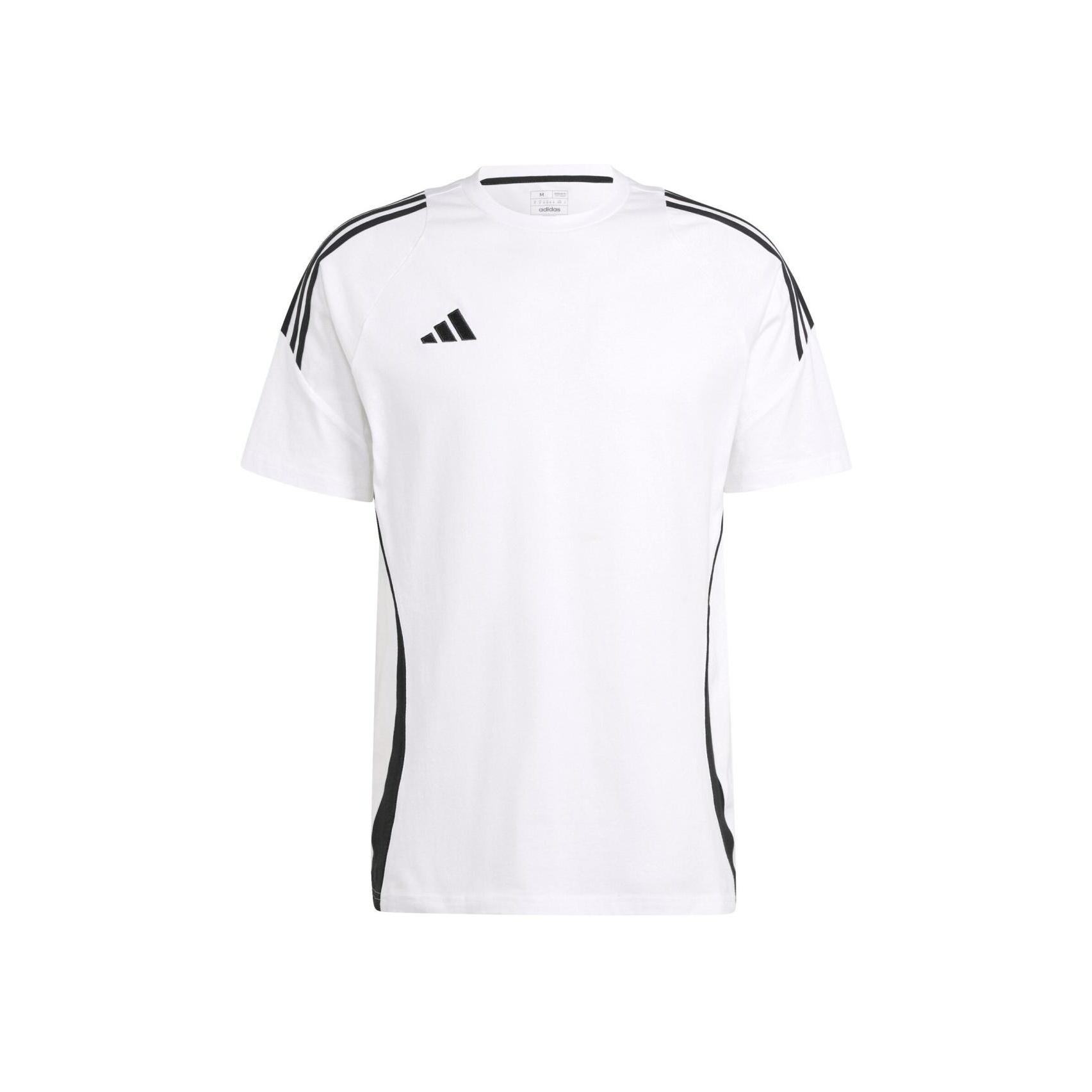

Adidas Striped Logo Print Crew Neck Short Sleeve T-Shirt Men Tops White IR9353 XL