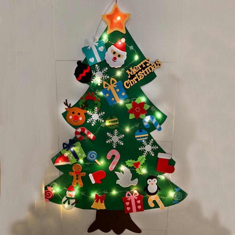 Kid 3D Felt Christmas Tree Kit For Children Montessori Toy Home Party DIY Christmas Decoration Wall Decor Hanging Ornament Gifts