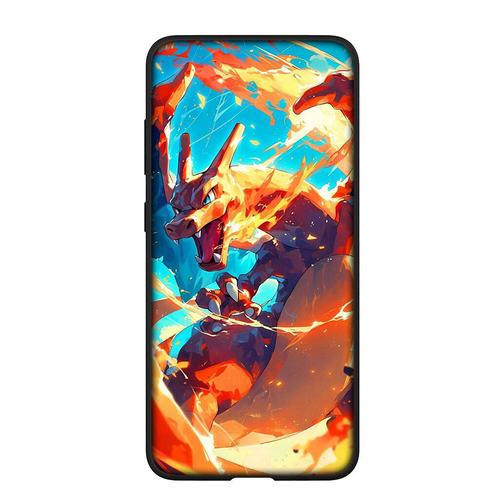 Phone Case for Samsung Galaxy S25 S23 S22 S24 Ultra FE Plus S9 A05 A06 A15 A16 A36 A37 A35 A54 A55 A56 A57 A25 A53 Anime Pikachu Pokemon GO Charmander