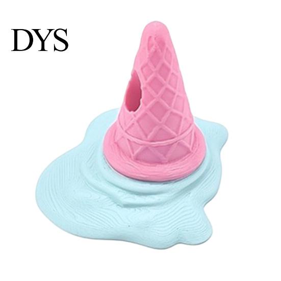 Funny Pen Cup 3D Printed Melting Ice Cream Holder, Novelty Cone Desk Cute Stationery Storage Stand, Desktop Organizer, Decorative Figurine for Office