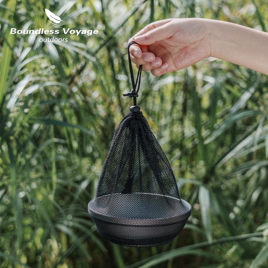 Boundless Voyage Titanium Double Rice Lightweight with Storage Ti1082T Bowl, Double-Walled, Bowl/Ramen Bowl, 300ml, Tableware, Outdoor/Camping Gear,