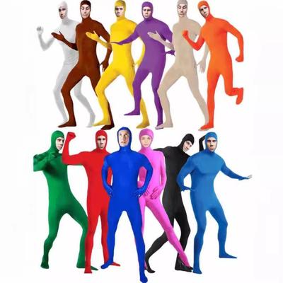 Halloween Invisibility Cloak Men In Black Costume Cos Ninja Invisibility Man Adult Tights Stage Performance Costume