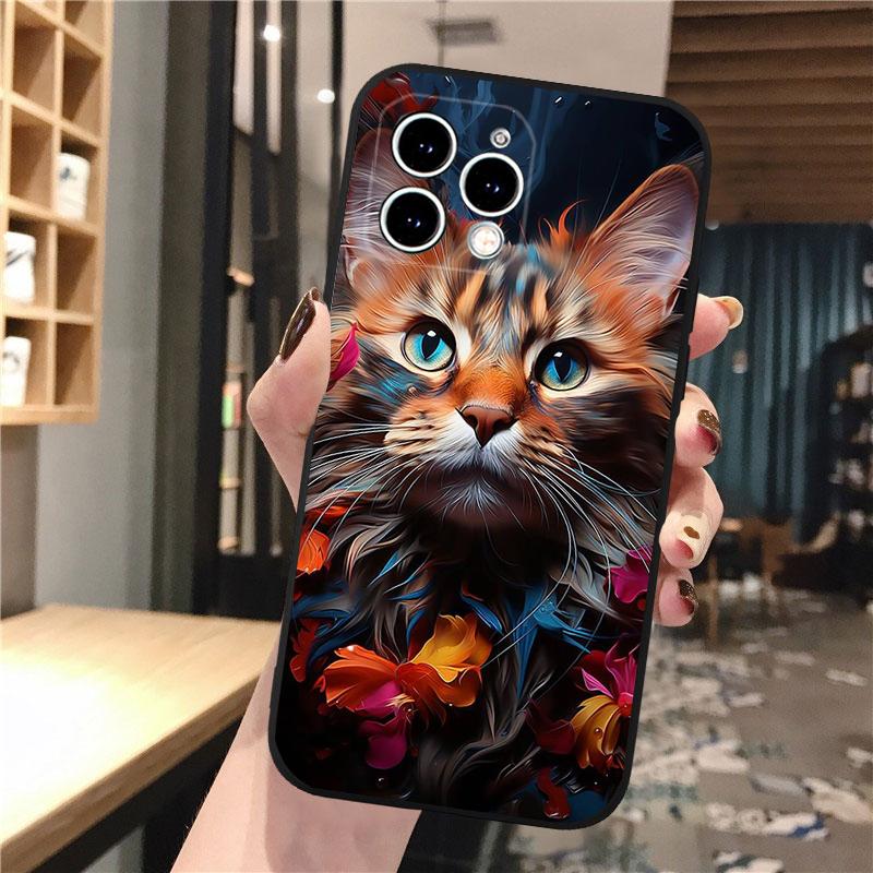 

Чехол для телефона с изображением кота для iPhone Samsung Galaxy Redmi Xiaomi Oppo OnePlus Note SA 7 8 9 10 11 12 13 14 20 21 22 23 53 54 Pro Max Plus Ultra TPU Soft Samsung Galaxy A53 5G