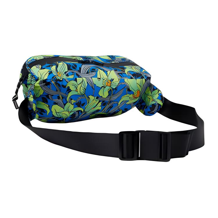 New Adidas Recycled Polyester One Shoulder Crossbody Fanny Pack Regular Women's Black/Blue/White HR4336