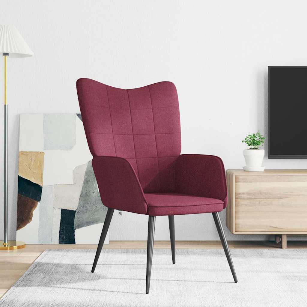 Relax Chair Burgundy Fabric