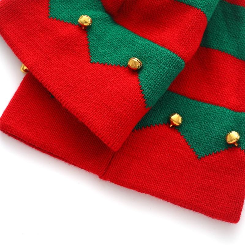 Christmas Santa Hats with White Plush Pom Knitted Christmas Party Hats Santa Hat for Adults Christmas Tree Ornament